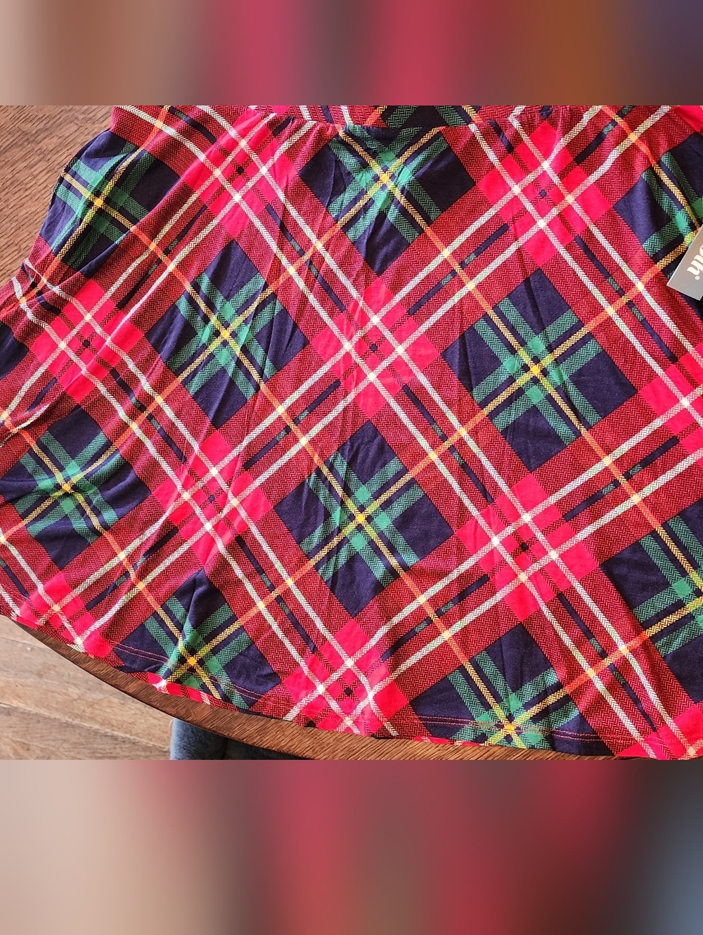 Modcloth 1x Summer Weight Plaid Circle Skater Skirt